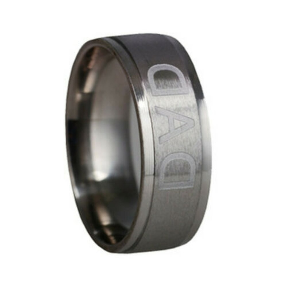 Woman&Man Stainless Steel Titanium DAD Band Ring